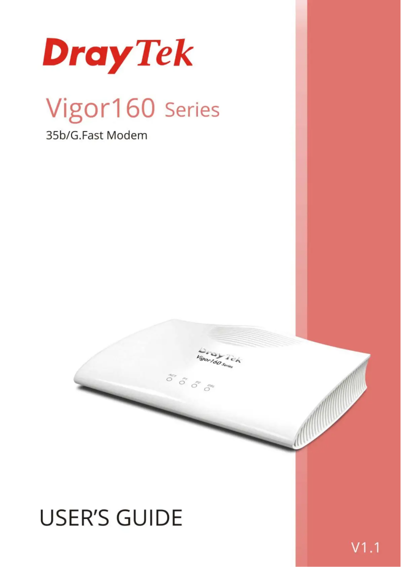 Página nº 1 - Manual de usuario Draytek Vigor165