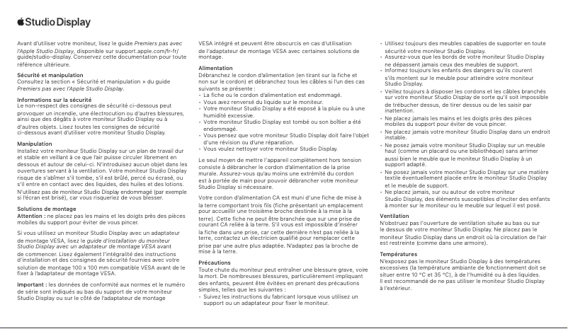 Página 1 del manual Manual de usuario Apple Studio Display