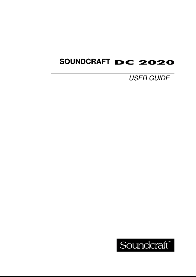 Imagen de la primera página del manual del dispositivo DC 2020