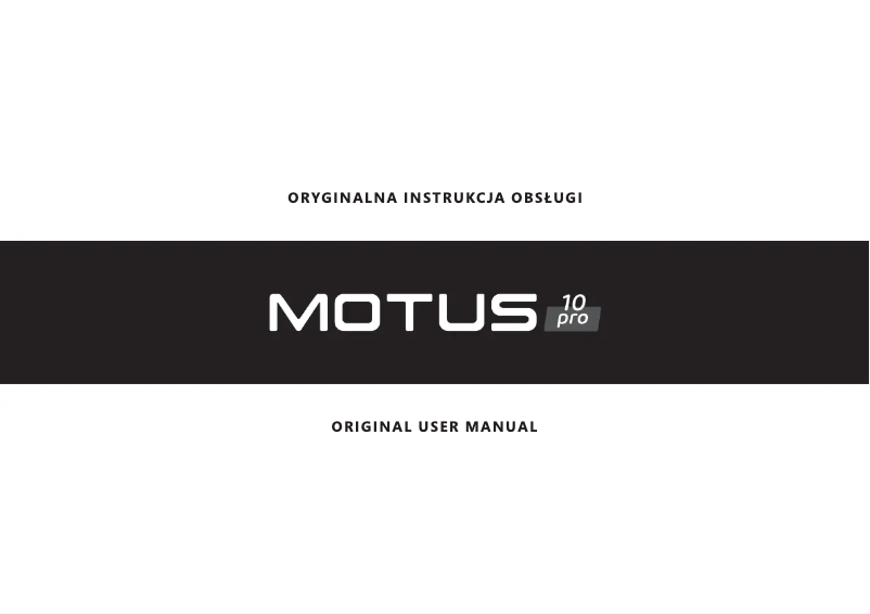 Página 1 del manual Manual de usuario Motus Pro 10 Sport GT