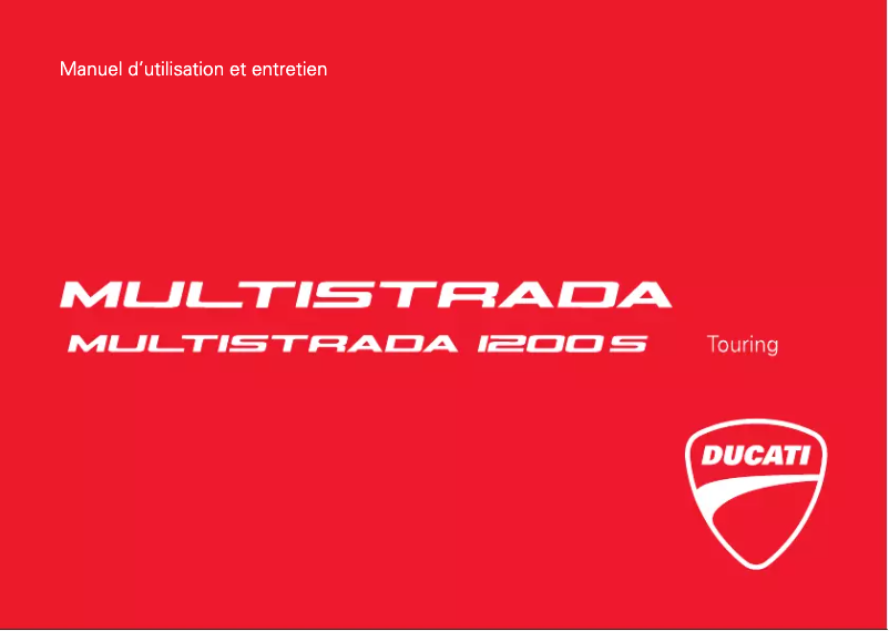 Imagen de la primera página del manual del dispositivo Multistrada 1200 S Touring (2014)