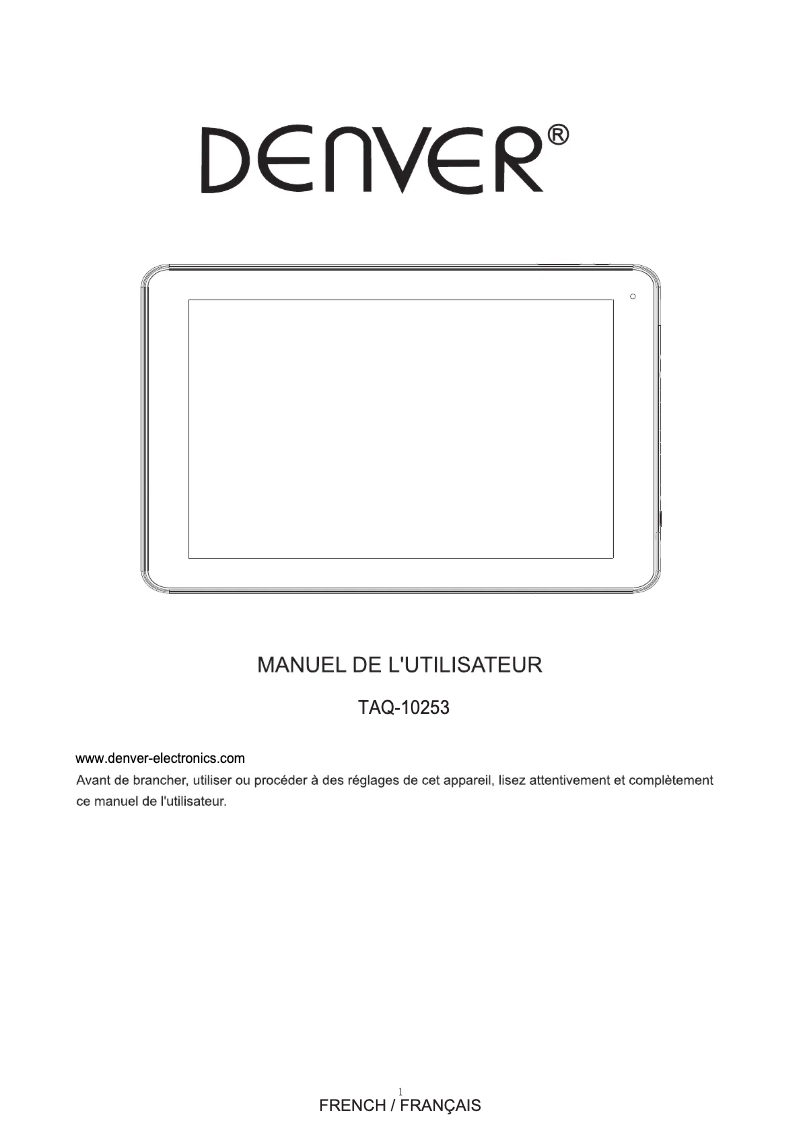 Imagen de la primera página del manual del dispositivo TAQ-10253