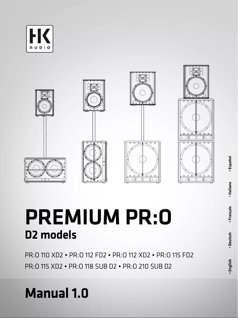 Página 1 del manual Manual de usuario HK Audio PR:O 210 SUB D2