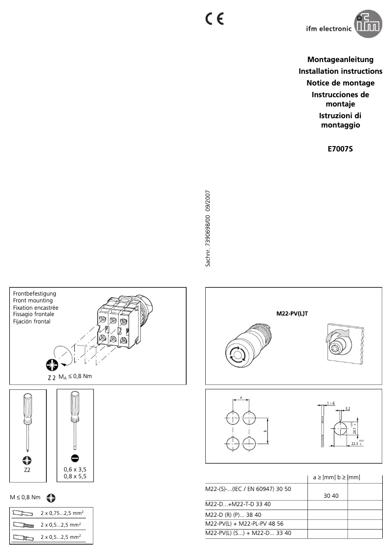 Página 1 del manual Manual de usuario IFM E7007S