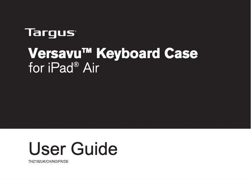 Página 1 del manual Manual de usuario Targus THZ192FR