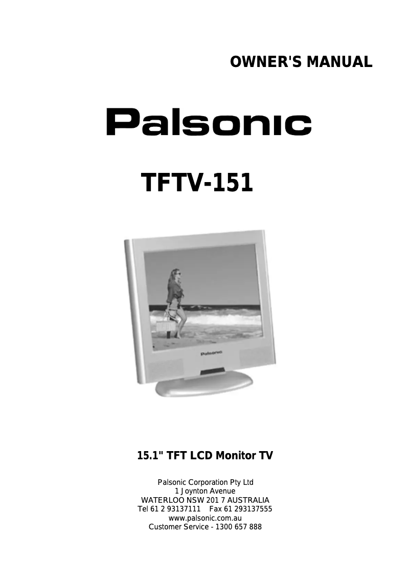 Página nº 1 - Manual de usuario Palsonic TFTV151