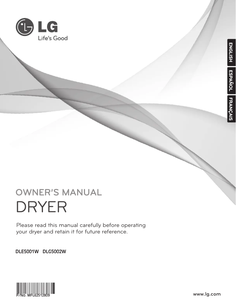 Imagen de la primera página del manual del dispositivo DLE5001W