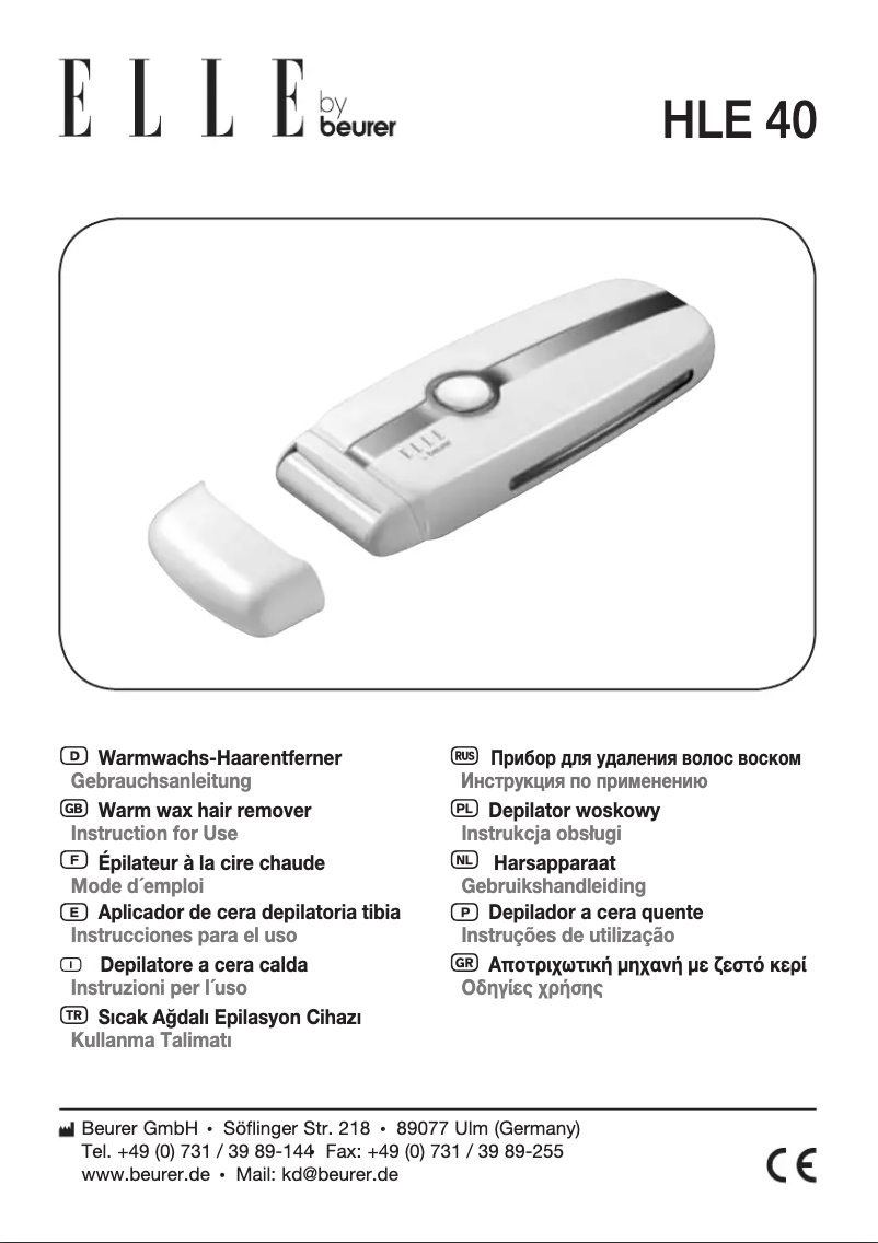 Imagen de la primera página del manual del dispositivo Elle HLE 40