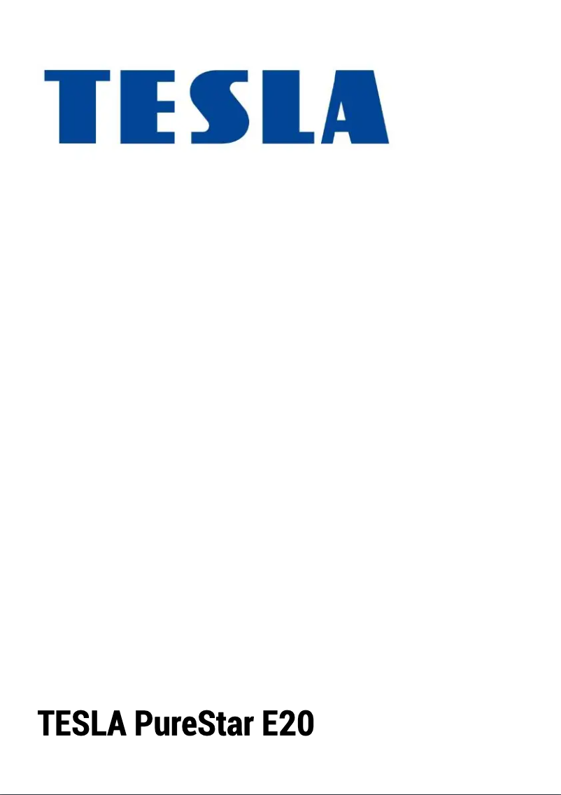 Página 1 del manual Manual de usuario Tesla PureStar E20