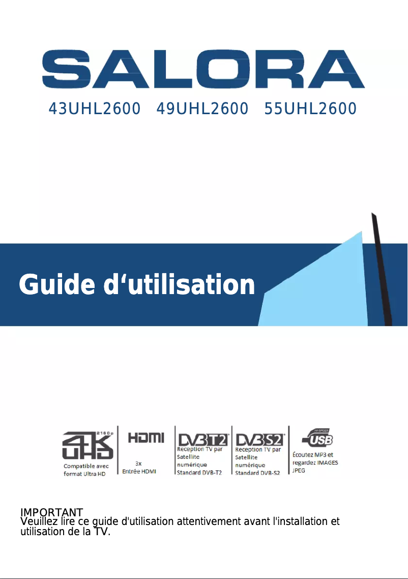 Página 1 del manual Manual de usuario Salora 43UHL2600