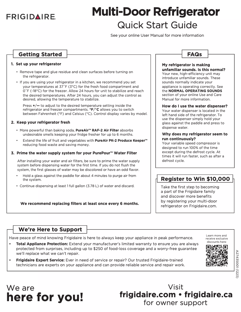 Imagen de la primera página del manual del dispositivo GRFG2353AF