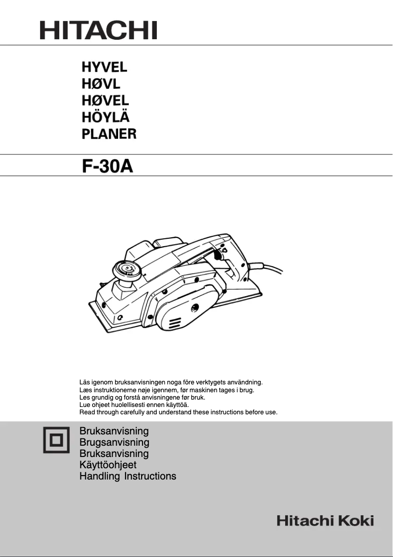 Página 1 del manual Manual de usuario Hitachi F-30A