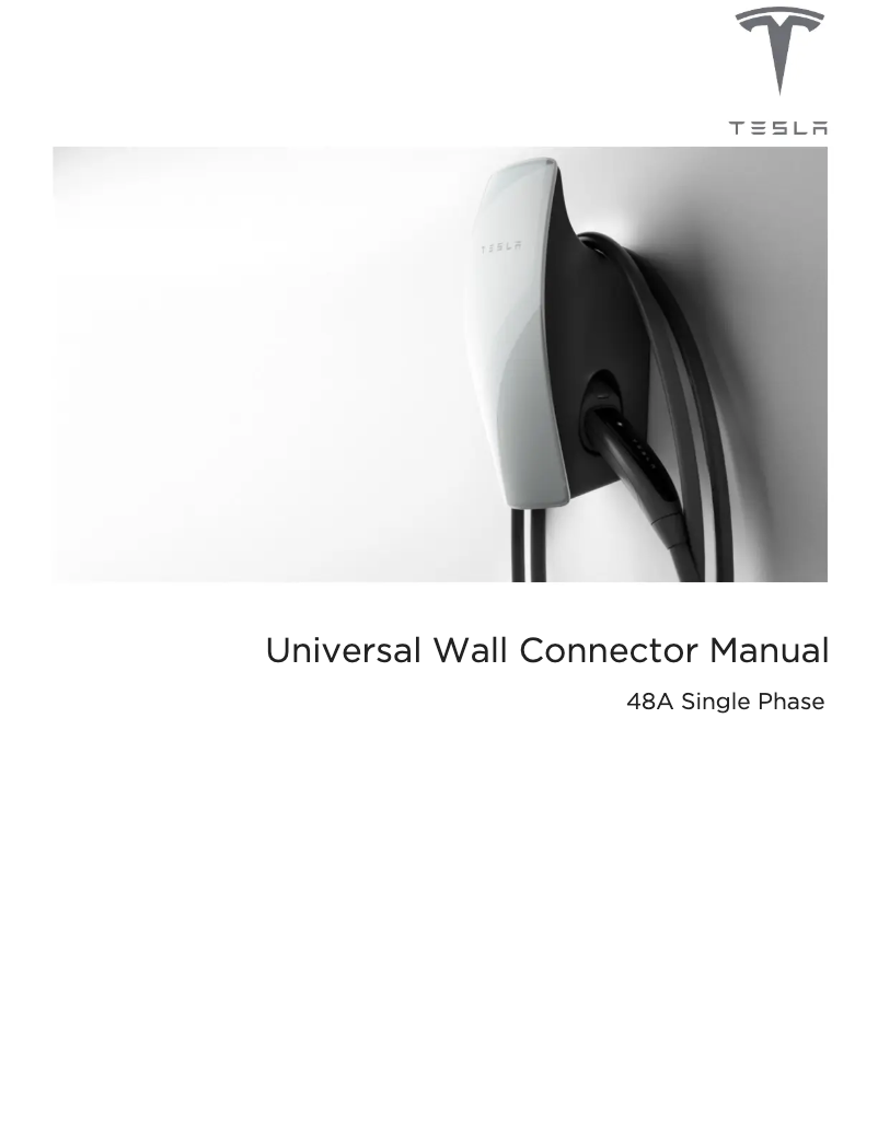 Imagen de la primera página del manual del dispositivo Universal Wall Connector