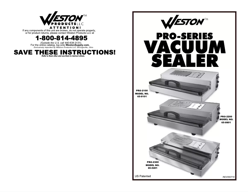 Página 1 del manual Manual de usuario Weston PRO-2300