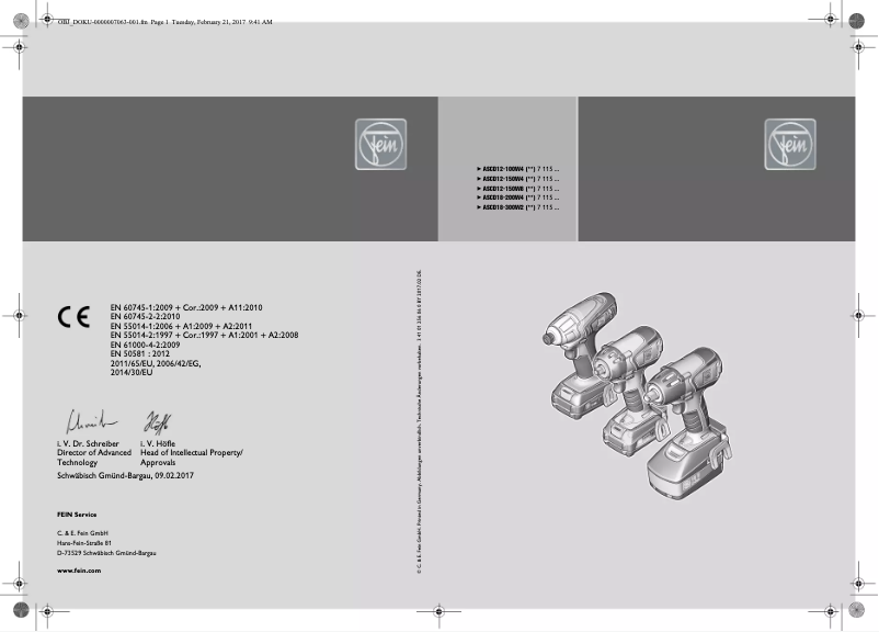 Imagen de la primera página del manual del dispositivo ASCD 12-150 W4C