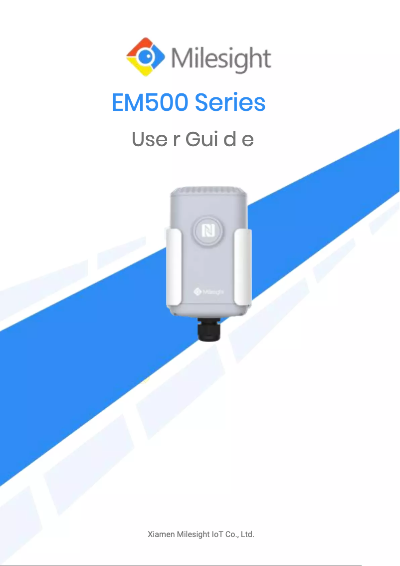 Imagen de la primera página del manual del dispositivo LoRaWAN EM500