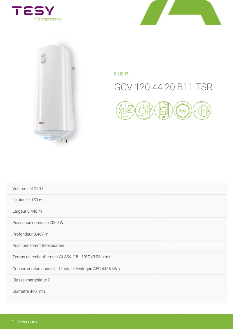 Imagen de la primera página del manual del dispositivo BiLight 120
