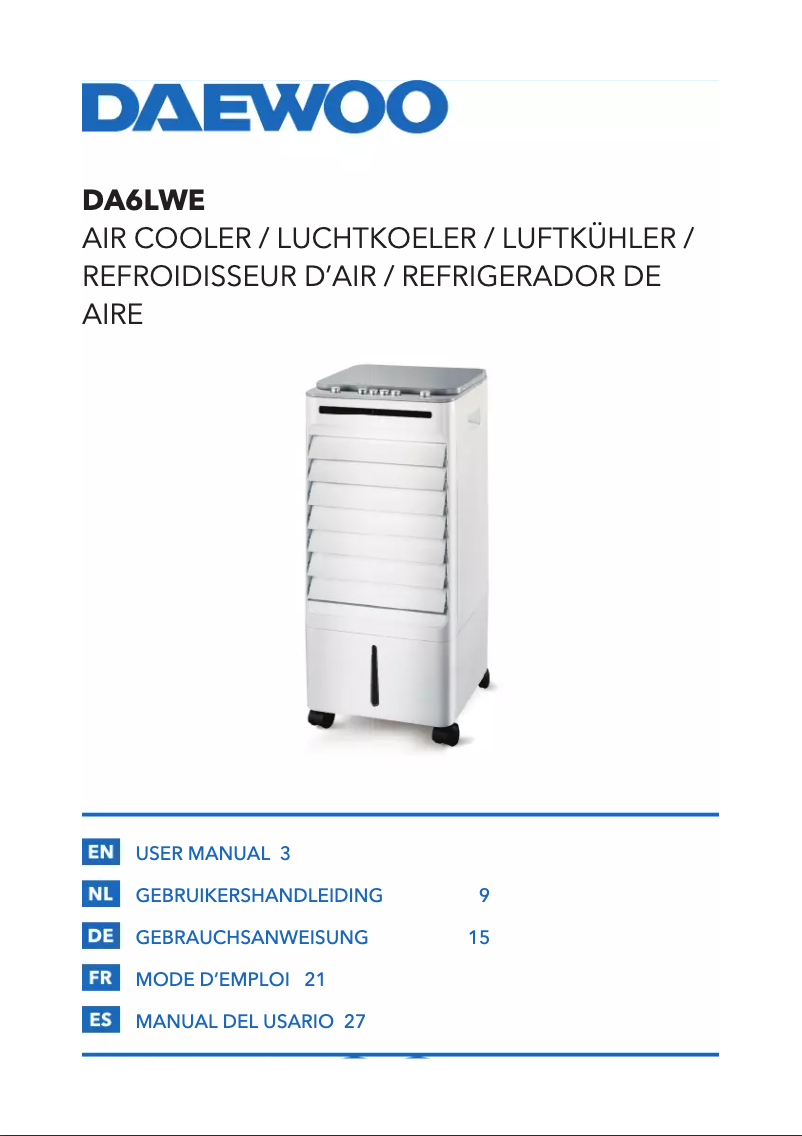 Página 1 del manual Manual de usuario Daewoo DA6LWE