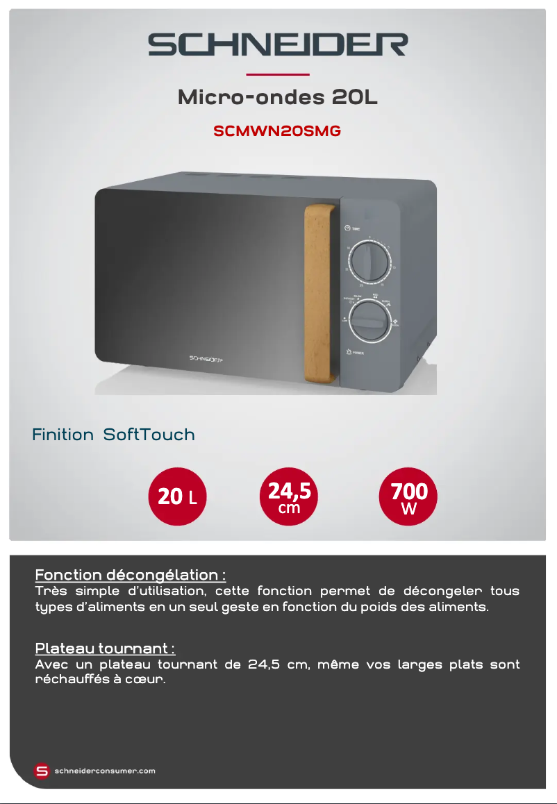 Página 1 del manual Ficha técnica Schneider SCMWN20SMG