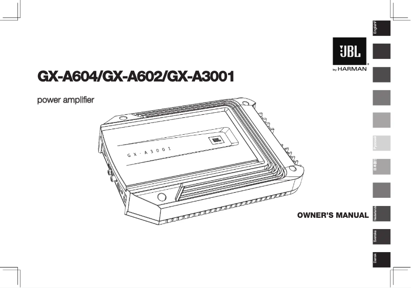 Imagen de la primera página del manual del dispositivo GX-A602