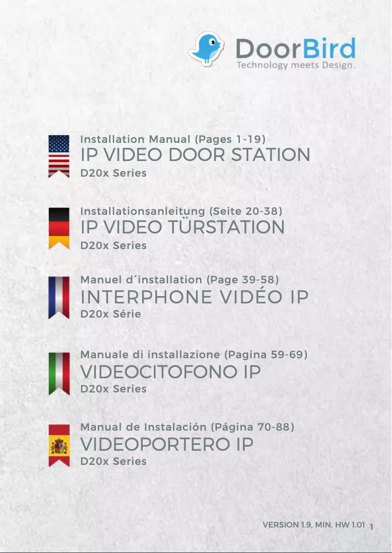 Imagen de la primera página del manual del dispositivo D204
