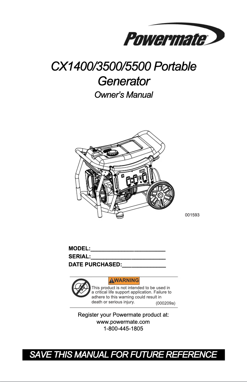 Página 1 del manual Manual de usuario Powermate CX5500