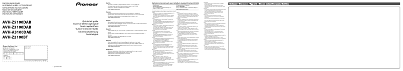 Imagen de la primera página del manual del dispositivo AVH-A3100DAB