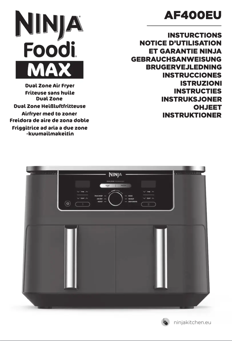 Página 1 del manual Manual de usuario Ninja Foodi MAX AF400EU