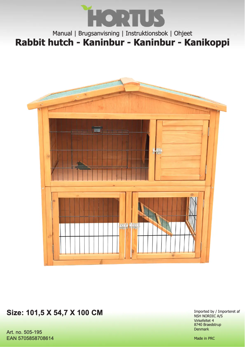 Imagen de la primera página del manual del dispositivo 505-195