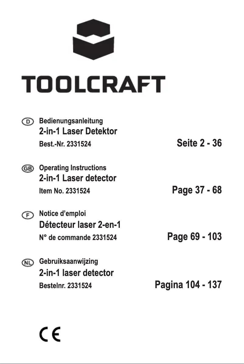 Página 1 del manual Manual de usuario Toolcraft LDM D30