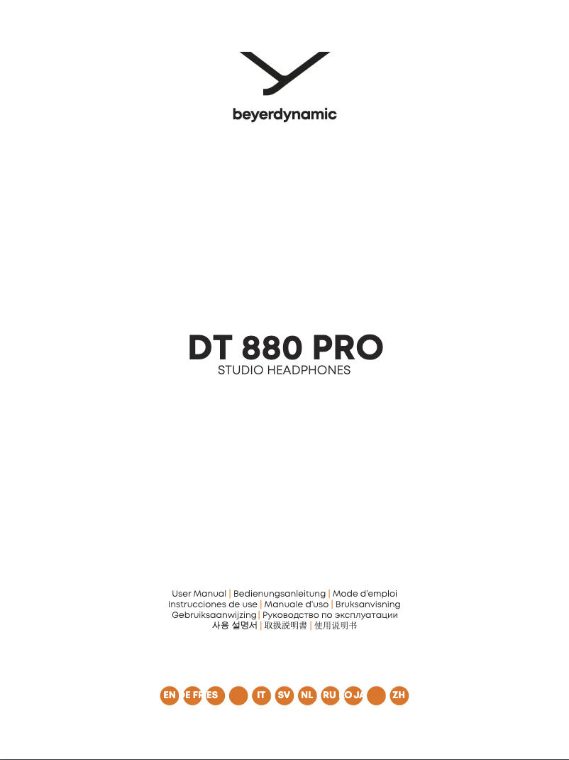Imagen de la primera página del manual del dispositivo DT 880 Pro