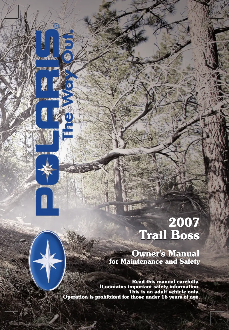 Página 1 del manual Manual de usuario Polaris Trail Boss (2007)