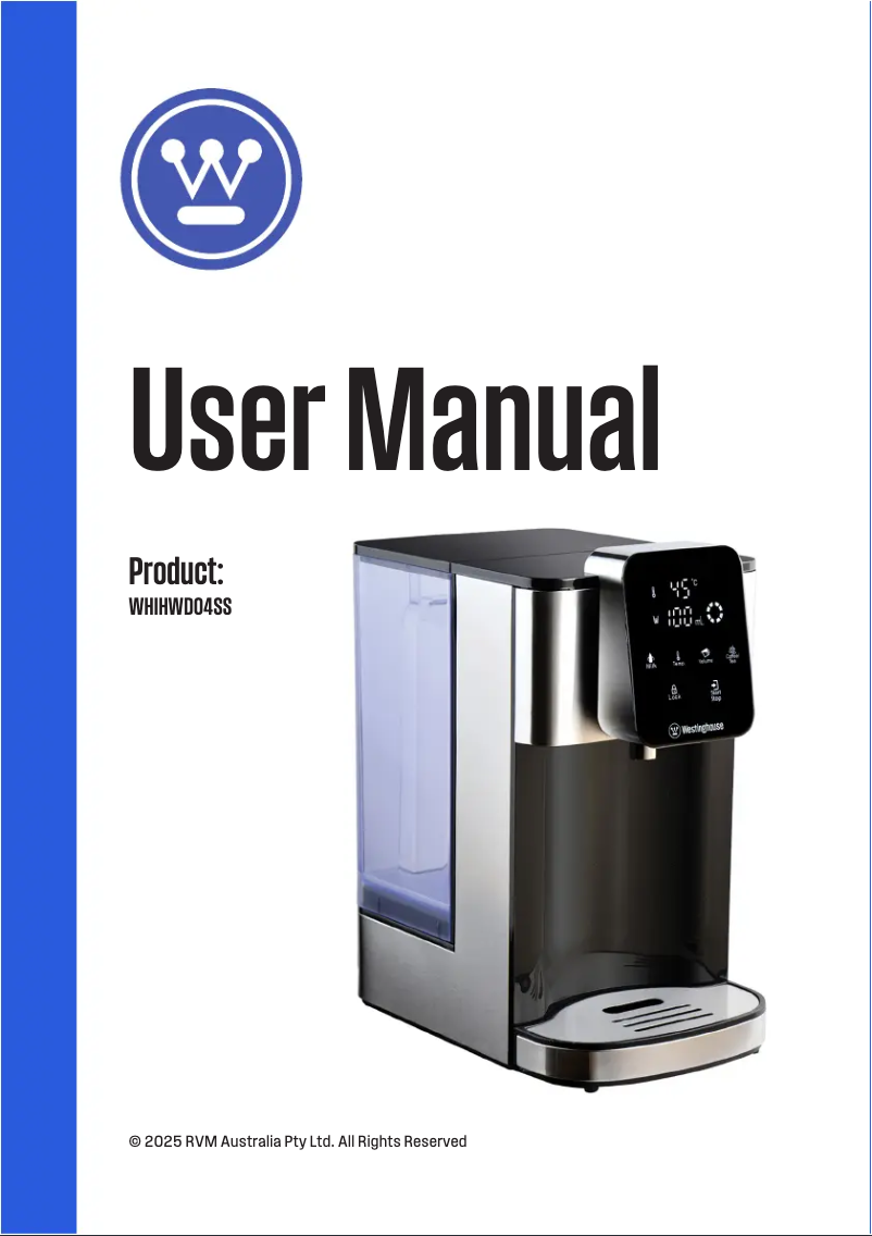Imagen de la primera página del manual del dispositivo WHIHWD04SS