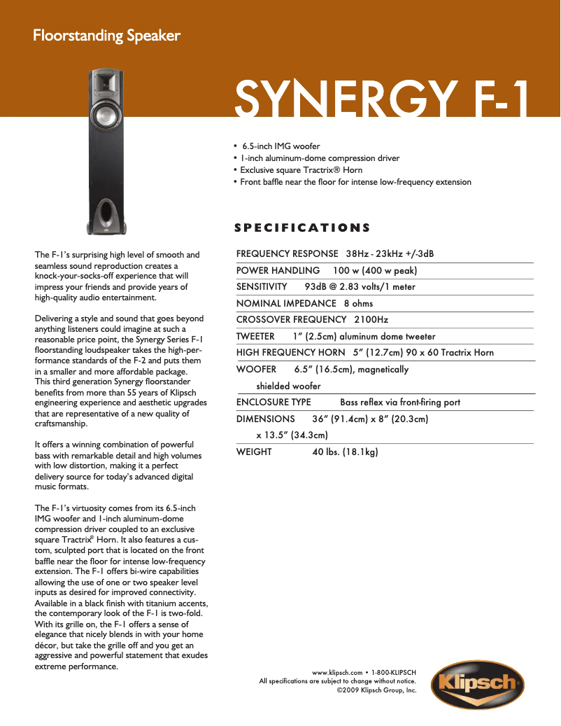 Imagen de la primera página del manual del dispositivo F-1