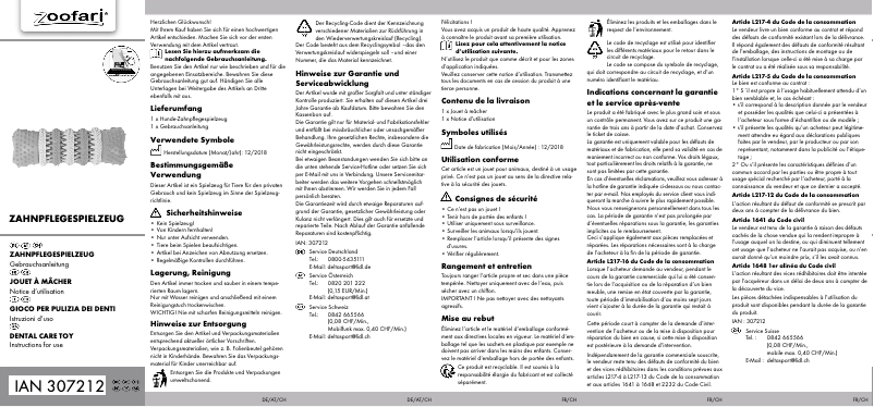 Imagen de la primera página del manual del dispositivo IAN 307212