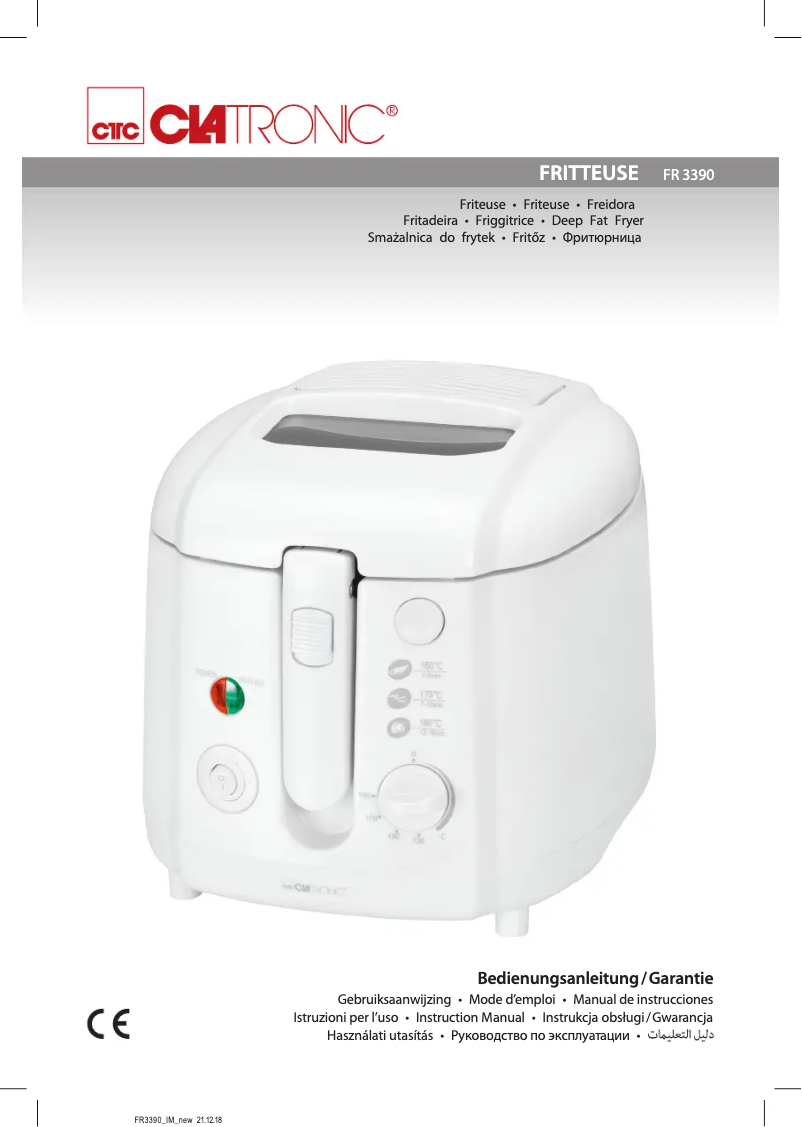 Imagen de la primera página del manual del dispositivo FR 3390