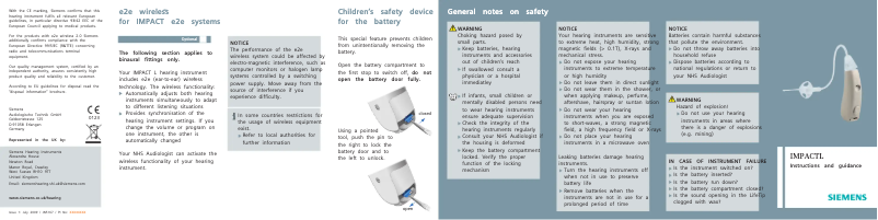 Imagen de la primera página del manual del dispositivo IMPACT L