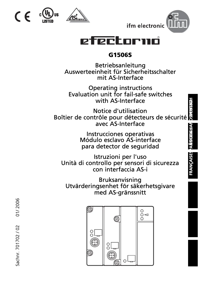 Imagen de la primera página del manual del dispositivo G1506S