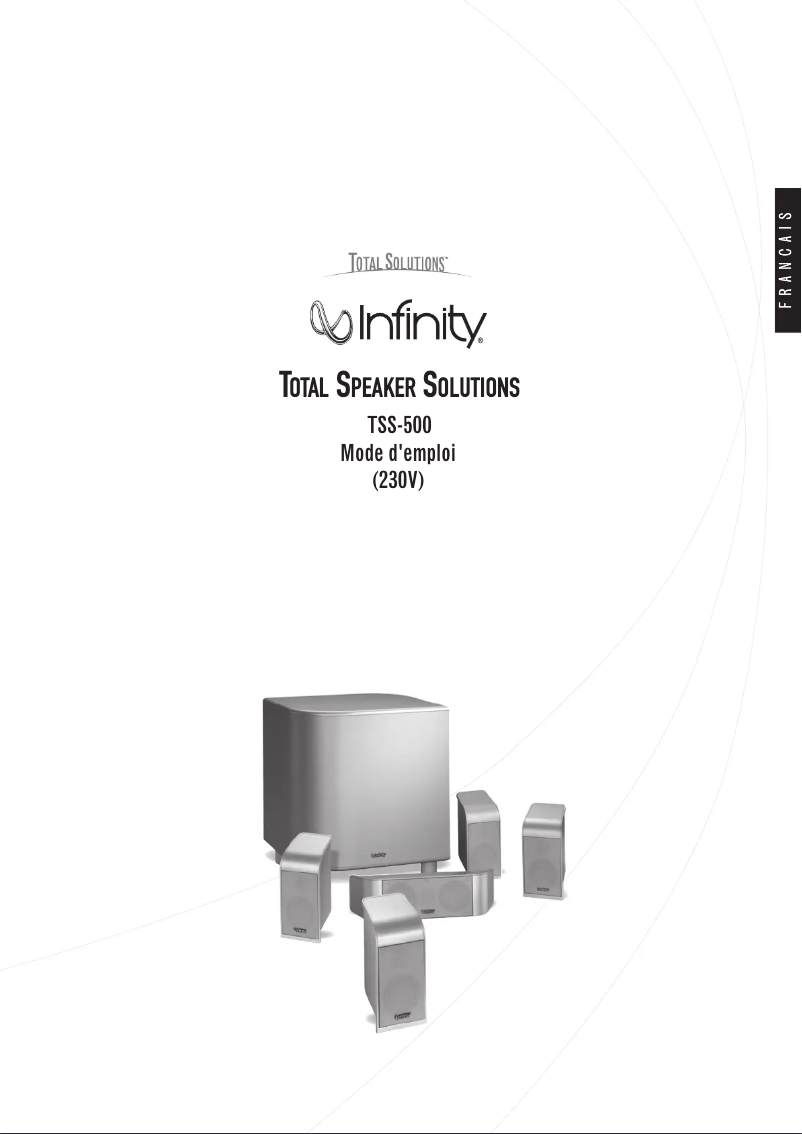 Página 1 del manual Manual de usuario Infinity TSS-500