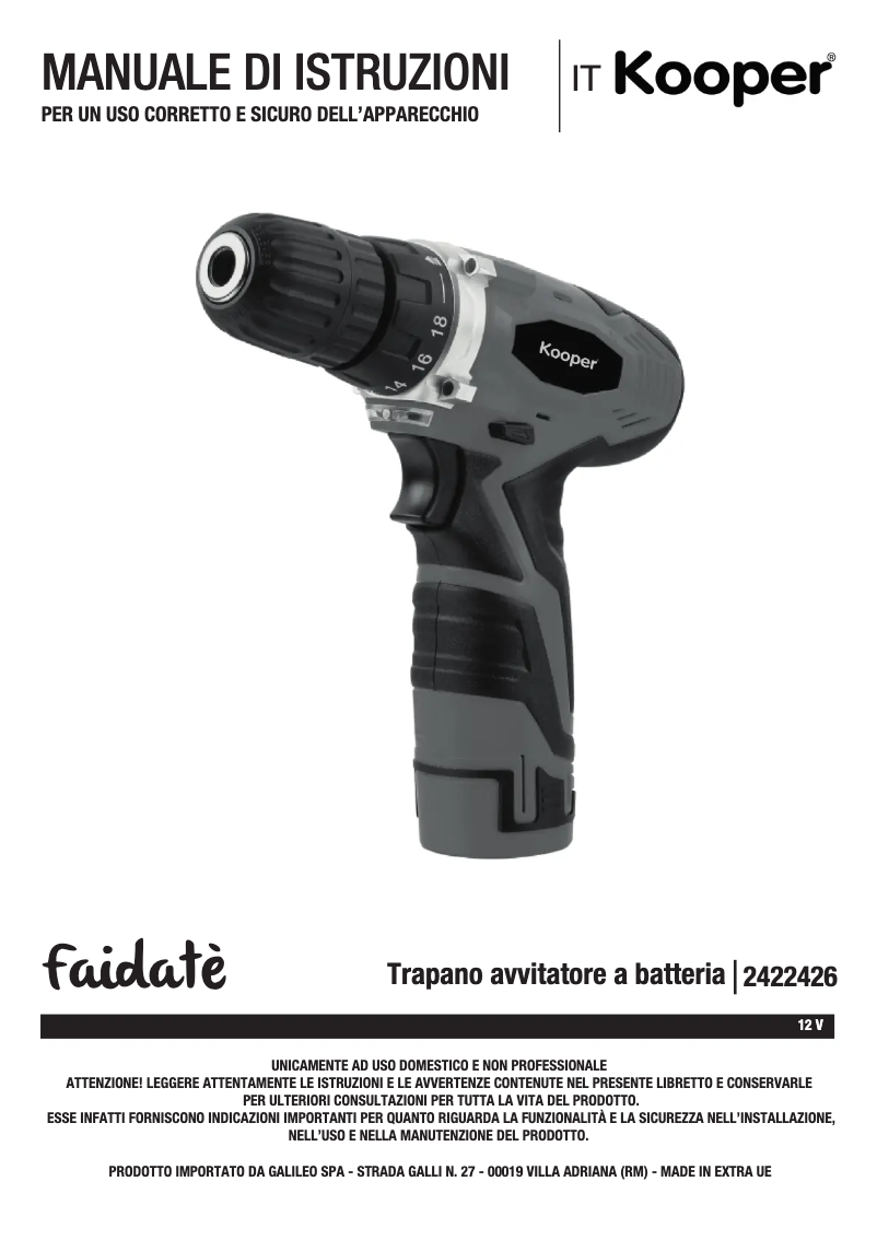 Página 1 del manual Manual de usuario Kooper 2422426