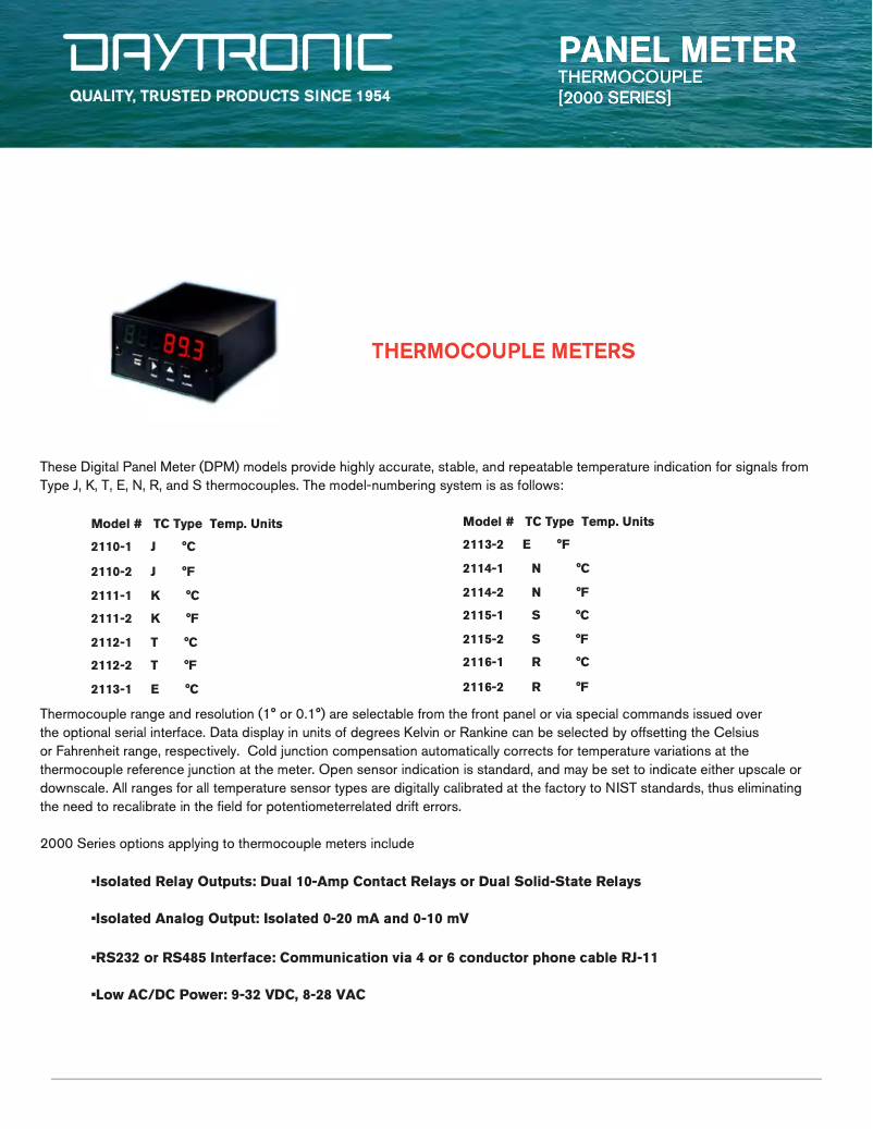Imagen de la primera página del manual del dispositivo 2111-2