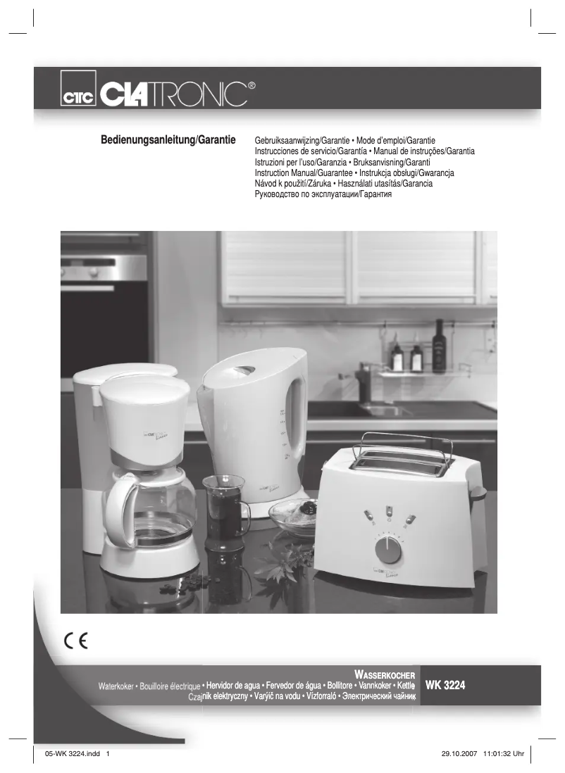 Imagen de la primera página del manual del dispositivo WK 3224