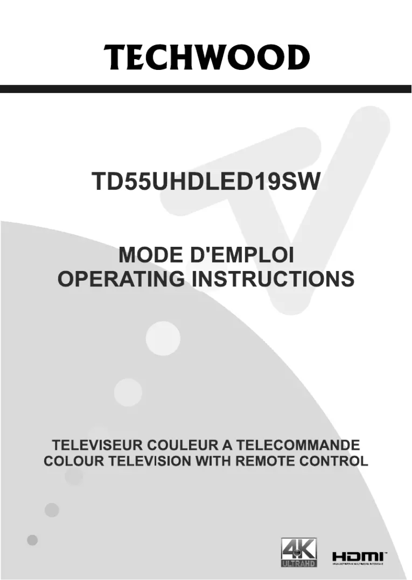 Página 1 del manual Manual de usuario Techwood TD55UHDLED19SW