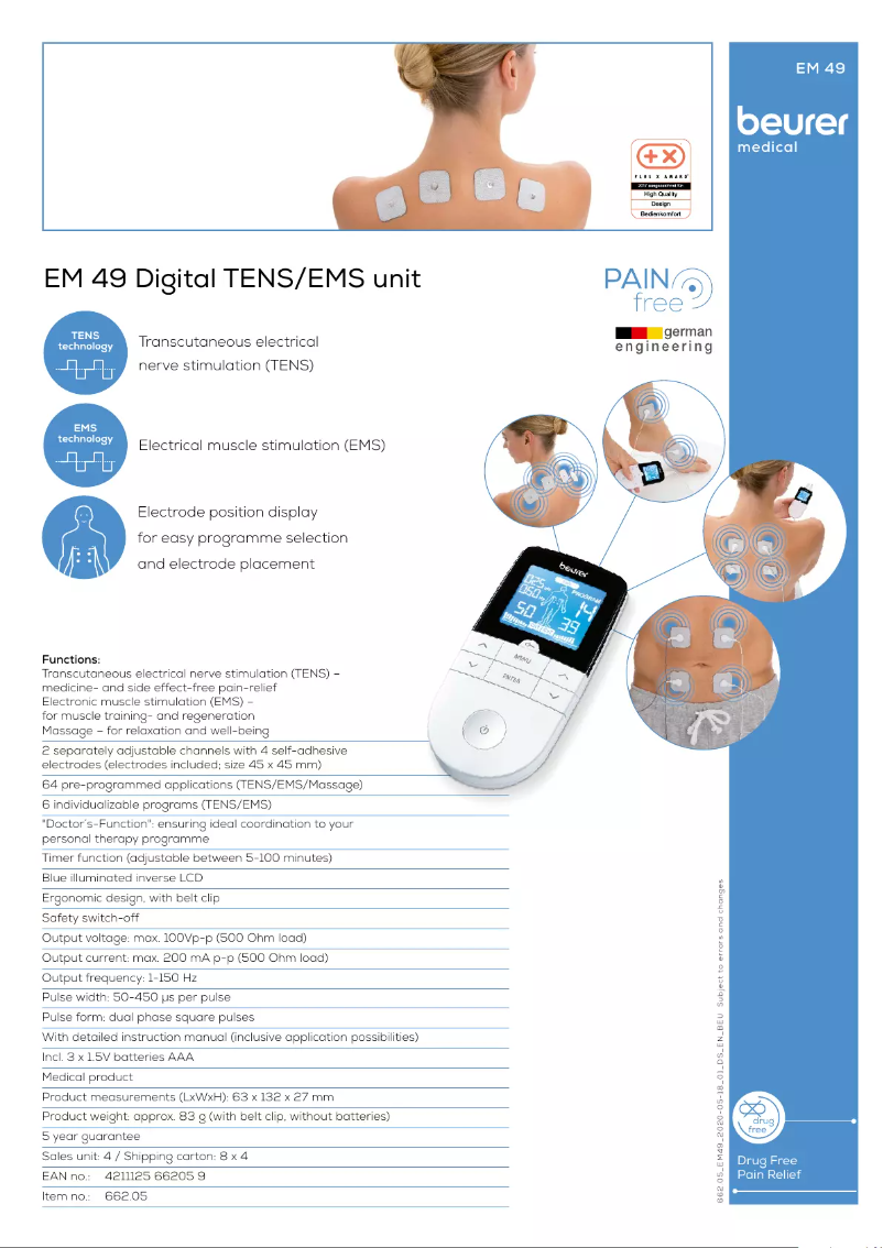 Imagen de la primera página del manual del dispositivo EM 49