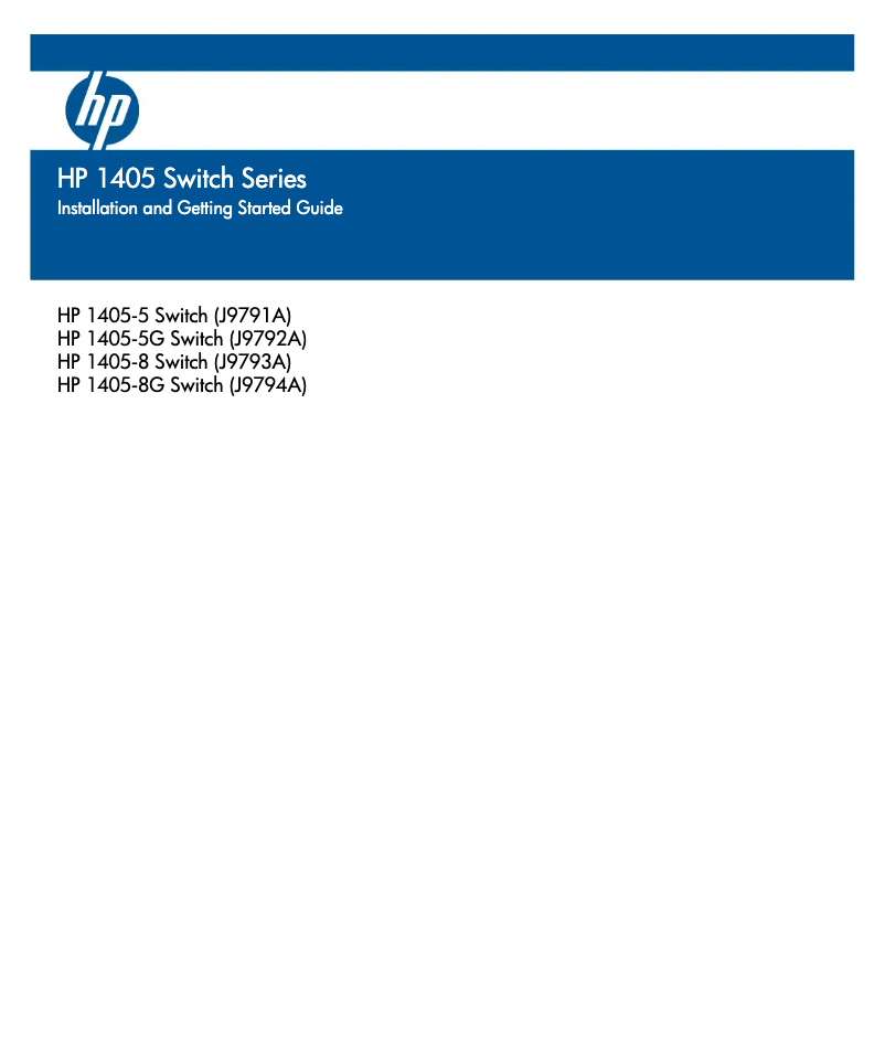 Imagen de la primera página del manual del dispositivo 1405
