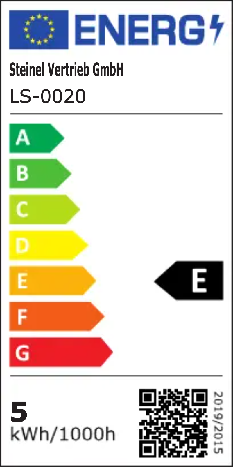 Página 1 del manual Etiqueta energética Steinel LN 1 N