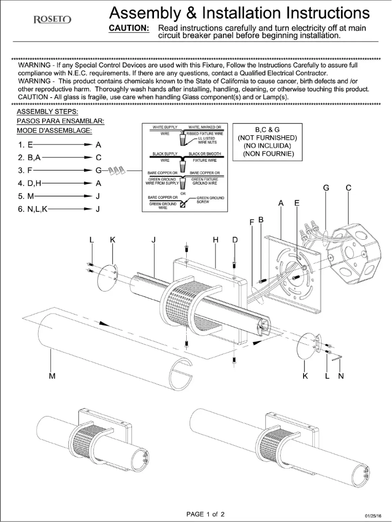 Imagen de la primera página del manual del dispositivo Samantha PBF2845ABRZ