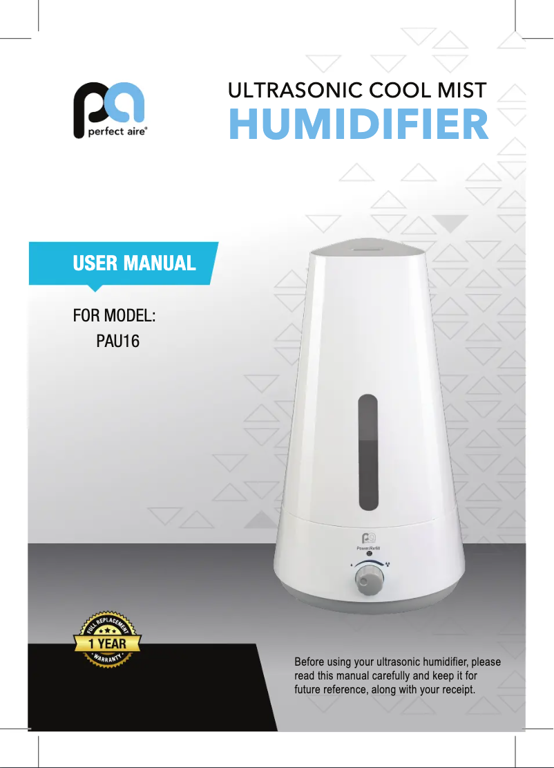 Página 1 del manual Manual de usuario Perfect Aire PAU16