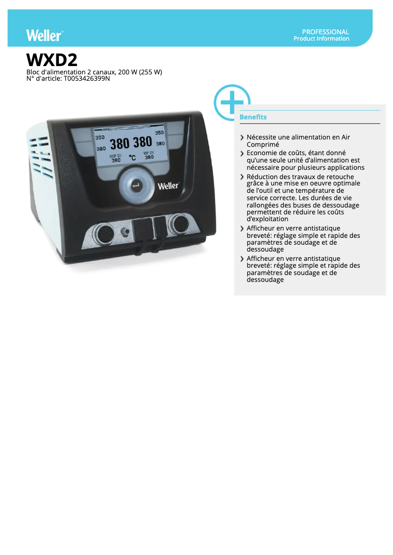 Imagen de la primera página del manual del dispositivo WXD 2