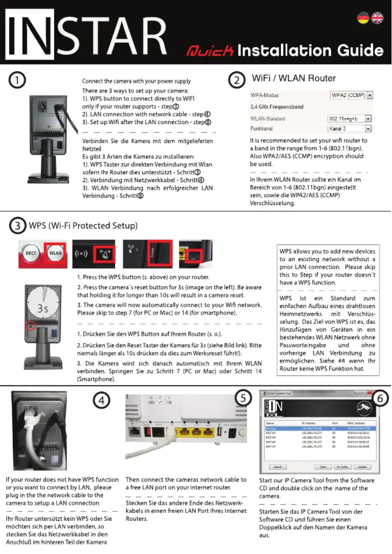Página 1 del manual Instrucciones / montaje Instar IN-6001HD